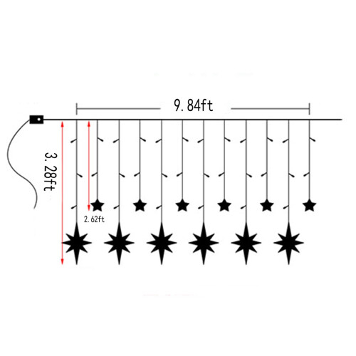 LED icicle curtain lights USB-powered 138 LEDs 2