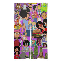 Bob's Burgers døråpningsgardin, 34x57 tommer mørkleggingsgardin, billedvev, romdeler for innsyn, soverom og kjøkkeninnredning, 2 paneler