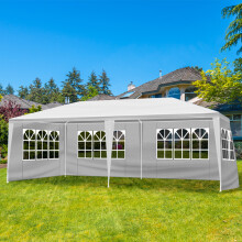 Gazebos With Sides Waterproof Gazebos 3mx6m Gazebos Outdoor Party Tent with 4 Removable Sidewalls Canopy Patio Wedding Gazebo White