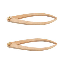 Set van 2 keramische meetinstrumenten voor klei, afstandsmeting, creatieve gietijzeren onderzetter met houten decoratie, keramische meetschuifmaat