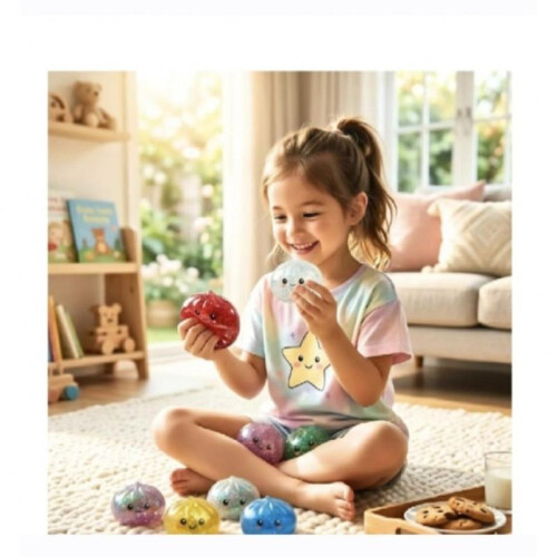 Stress Relief Dumpling Squishy Sparkle Mystery Box, Multicolor Squeeze Toy 1