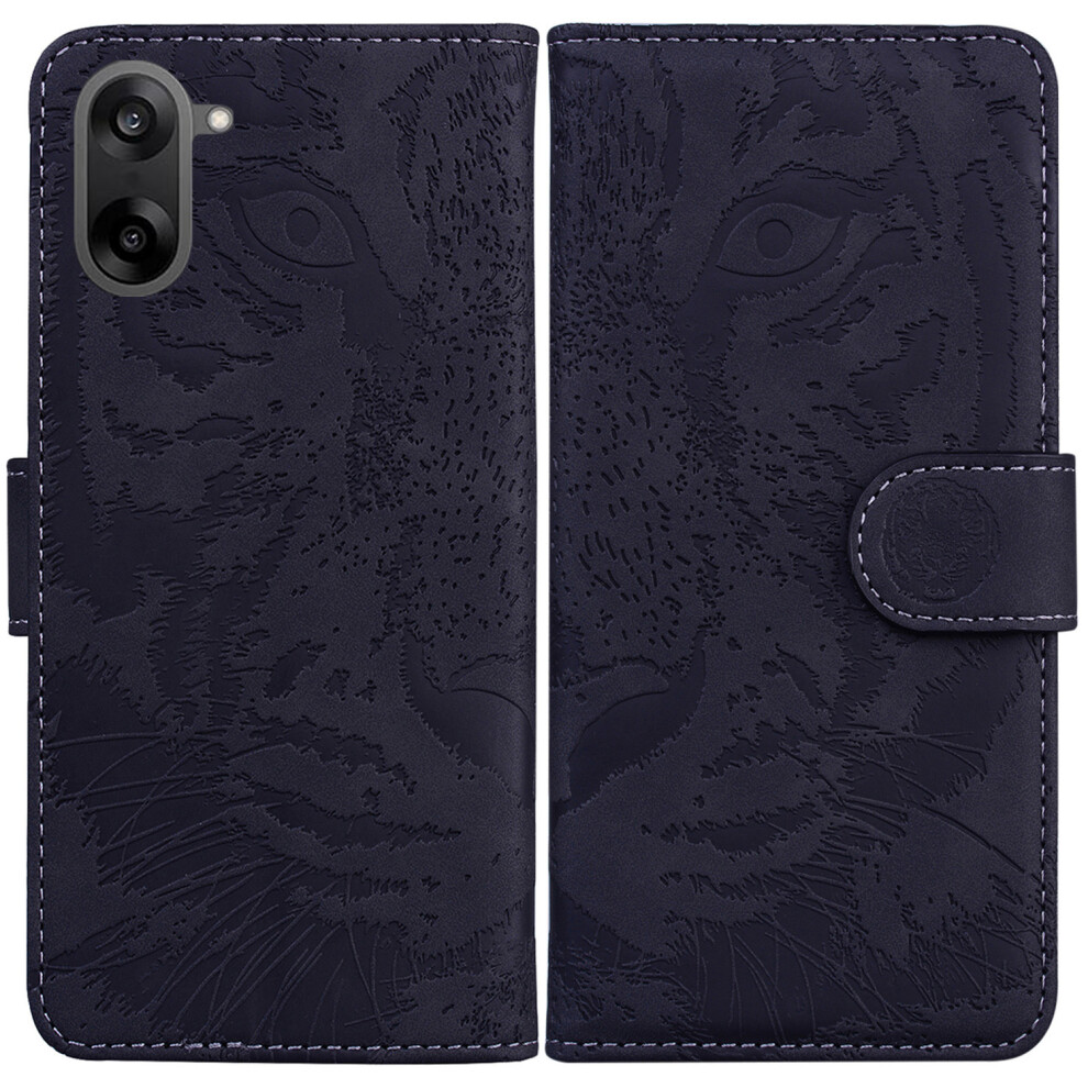 (Black) For Oneplus Nord Ce5 5G / Ace 5 Racing 5G Case Tiger Imprint Leather Wallet Phone Cover Black 6914292807619