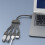 Cabo divisor USB 2.0, 1 macho para 4 fêmeas 6