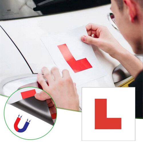 Magnetische L-Schilder für Fahrschüler (2er-Pack)