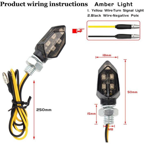 Μίνι Φλας LED - Μοτοσικλέτα - 12V - Φλας LED - Φλας για Αυτοκίνητα με Πεντάλ 1