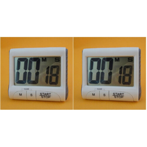 Kitchen Alarm Timer Magnetic Digital Clock 2 Pack