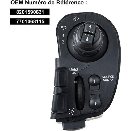 Διακόπτης υαλοκαθαριστήρα για Clio 3 Modus Kangoo 2 Ραδιοχειριστήριο Φλας 7701068115 1