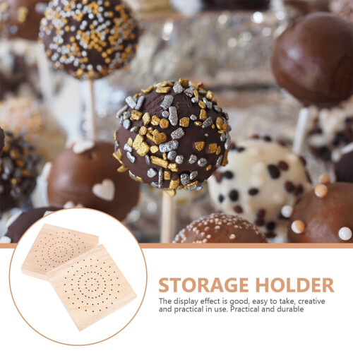 Wooden Cake Pop Holder Stand 3 Pieces 2