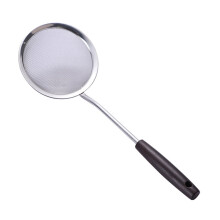 Roestvrijstalen filter, vergiet, schuimspaan, zeef voor hotpot, lepel, mini-opscheplepel, houten lo mein