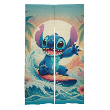 Cortina de ușă Stitch, tapiserie opacă pentru ușă de 34x57 inch, perdea separatoare de cameră pentru dormitor și bucătărie, 2 panouri