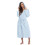 Women's Terry Cloth Hooded Bathrobe Blue Lightweight Soft 2