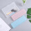 Plastic pencil case with hinged lid and snap closure pink 8