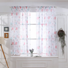 Quinlirra lavendel lilla bladgardiner, transparente vinranker tyllgardiner for stue soverom balkong (39,37 * 51,18 tommer)