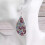 Turtle Teardrop Leather Earrings Coral E6934 3