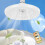 Ceiling Fan with Light | Slim Ceiling Fan with Remote Control | 3 Adjustable Speeds 2