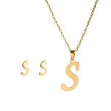 Kiplyki Veľkoobchodný módny darček pre ženy26English Letter Name Chain Pendant Náhrdelníky Náušnice Sada Je