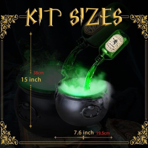 Décoration Chaudron Halloween - Vintage - Potion Flottante - Diffuseur - Compact 1