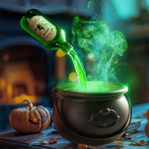 Décoration Chaudron Halloween - Vintage - Potion Flottante - Diffuseur - Compact 2
