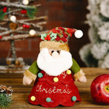 Simpatici ornamenti di peluche a forma di Babbo Natale, pupazzo di neve e renna, compatibili con sacchetti regalo Apple, decorazioni per la festa