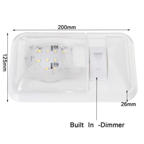 Φωτιστικό οροφής RV 12V LED λάμπα εσωτερικού φωτισμού για όχημα και σκάφος 1