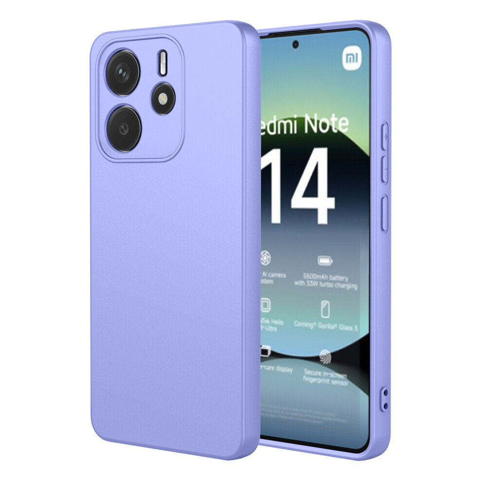 (Purple) For Xiaomi Redmi Note 14 4G (164.84Mm) Case Soft Tpu Shockproof Protective Phone Cover Purple 6914297185729