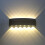 SNOGOLD Φωτιστικό τοίχου εσωτερικού χώρου LED 12W, μαύρο αλουμίνιο, μοντέρνο φω 3