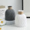 Water Ripple Plastic Vase Nordic Style 1 PC White 3