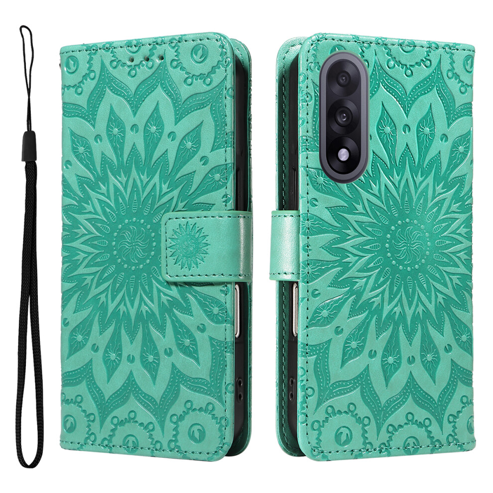 (Green) For Oneplus Nord 5 5G / Oneplus Ace 5 Ultra 5G Leather Wallet Case Sunflower Imprinted Phone Cover Green 6914292332661