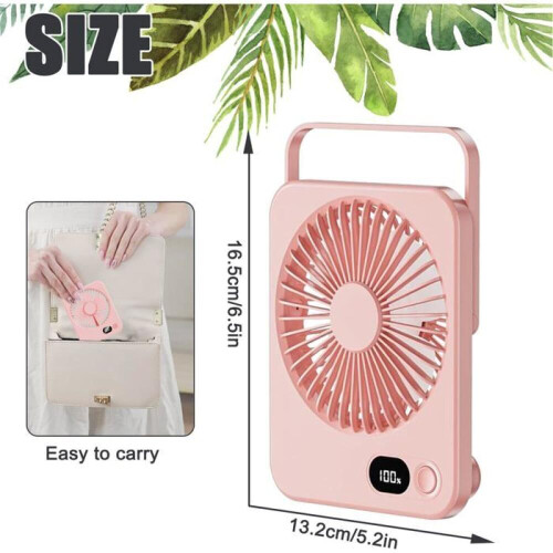 Bureauventilator - TANDE - Mini Stil - USB - Kantelbaar - Roze 1