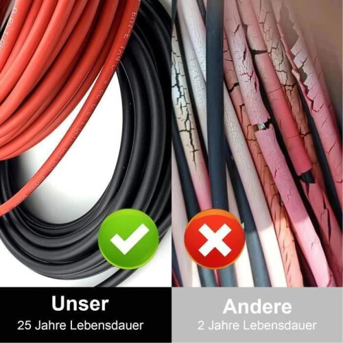 Solar cable extension - PZCC - 4mm - 4m - MC4 connector - 1500V 1