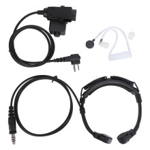 Adaptador militar DEWIN U94PTT ? Adaptador de sistema de fone de ouvido móvel de 2 pinos e 7,1 mm com função Push-to-Talk para rádio