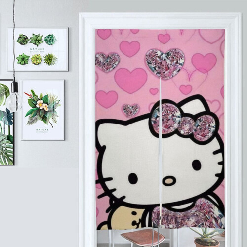 Κουρτίνα πόρτας Hello Kitty, ταπετσαρία κουρτίνας πόρτας συσκότισης 34x57 ιντσών, 2