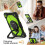 Capa para tablet Samsung Galaxy Tab A9 Plus de 11 polegadas (2023) (SM-X216B) - Resistente a impactos com alça de ombro (Preto/Ver 5