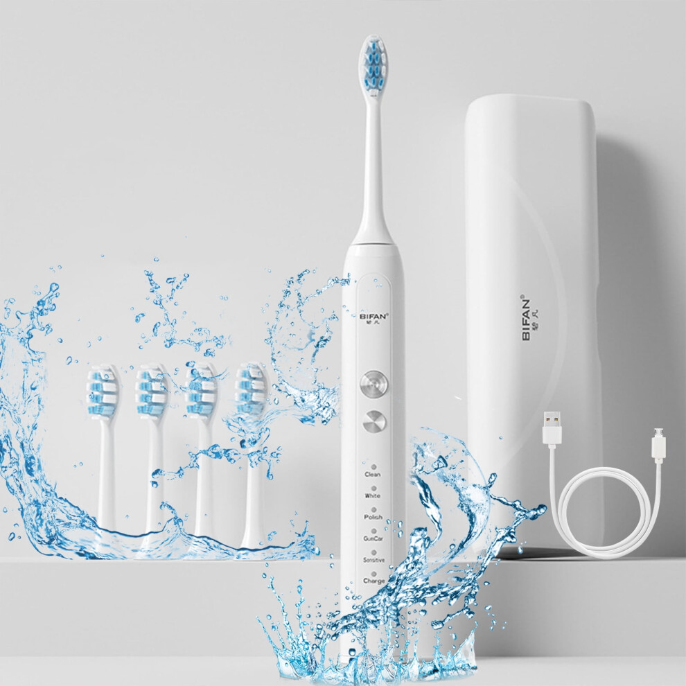 VALSEEL electric toothbrush USB charging 4 brush heads 5