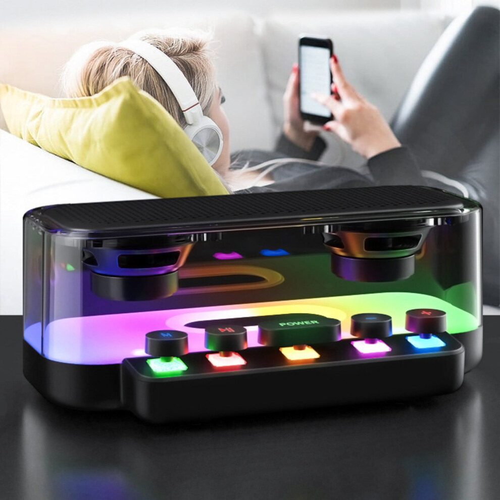 Txmfgh Bluetooth Speaker With Heavy Bass And Rgb Lights 908436058926