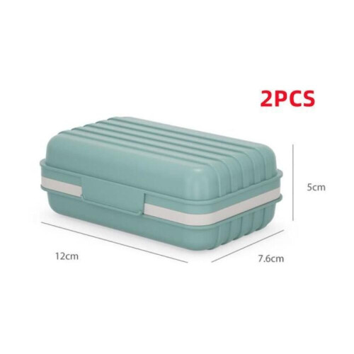 Portasapone - 2 pezzi - Plastica - Portatile - Coperchio incluso 1