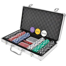 Poker Set with Bag Silver 300 Chips