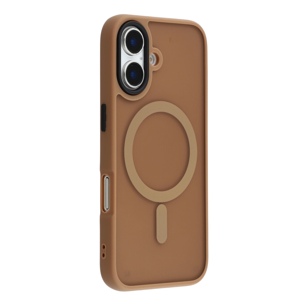 (Brown) For Iphone 17 Case Compatible With Magsafe Skin-Touch Pc + Tpu Phone Cover Brown 6914296006209
