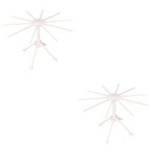 Noodle Drying Rack Foldable White 2 pcs