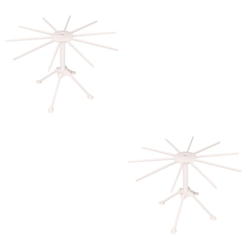 Noodle Drying Rack Foldable White 2 pcs