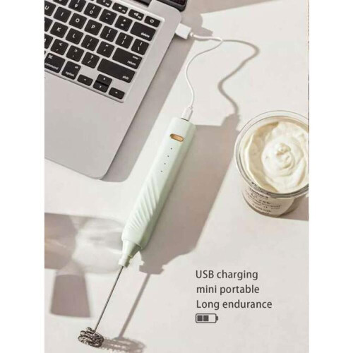 Mousseur à Lait - INOTEC - Modèle INOTEC - 3 Vitesses - USB Rechargeable - Vert 2