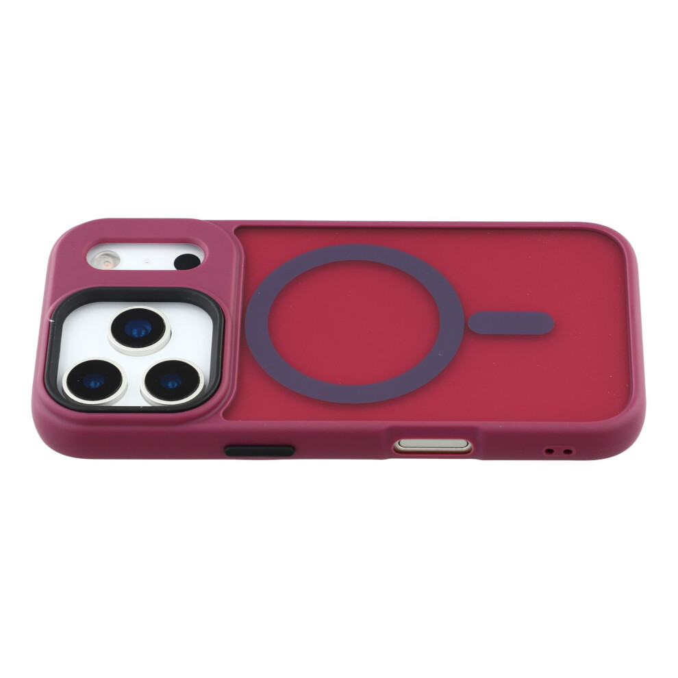 (Wine ) For Iphone 17 Pro Case Compatible With Magsafe Skin-Touch Pc + Tpu Phone Cover Red 6914292637902