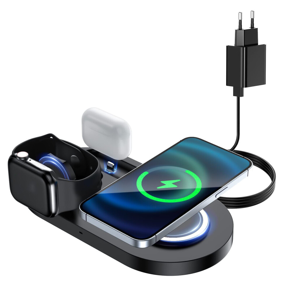 Txmfgh 3-In-1 Wireless Charging Station 15W 908436373999