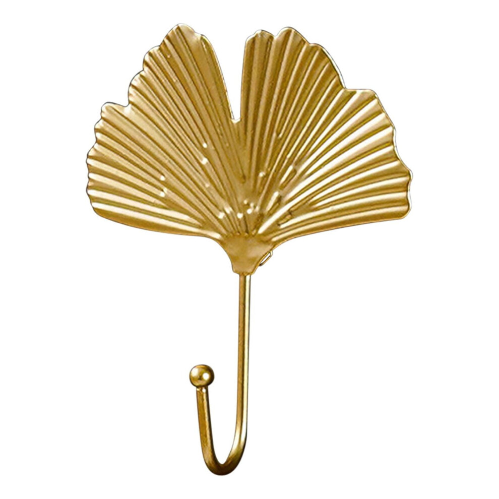 Ginkgo Leaf Coat Hook Gold Metal Wall Hook (1 Pack) 908436394840