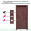 Bedroom Door Lock Solid Wood Silent Handle 1pc 8