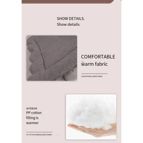 Μαλακό, πλενόμενο κρεβάτι σκύλου/γάτας, μεσαίου μεγέθους (403538 cm), αφαιρο 2