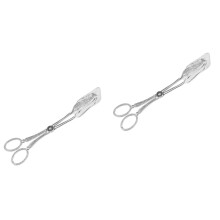 Vintage Zinc Alloy Bread Clip Square Head 2 pcs