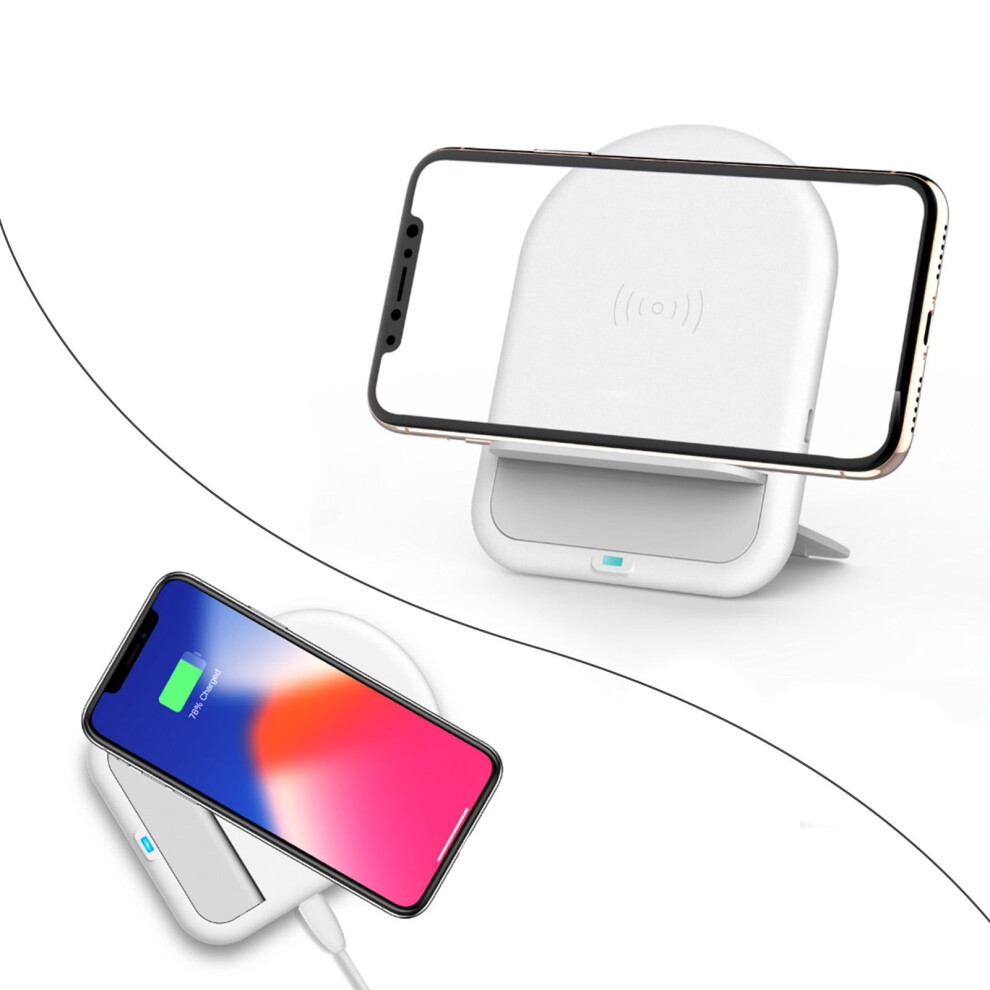 Txmfgh 2-In-1 Foldable Wireless Charger Stand 10W 908436374545