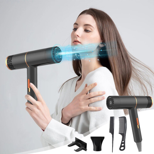 Ionic Hair Dryer with Diffuser and Nozzle for All Hair Types