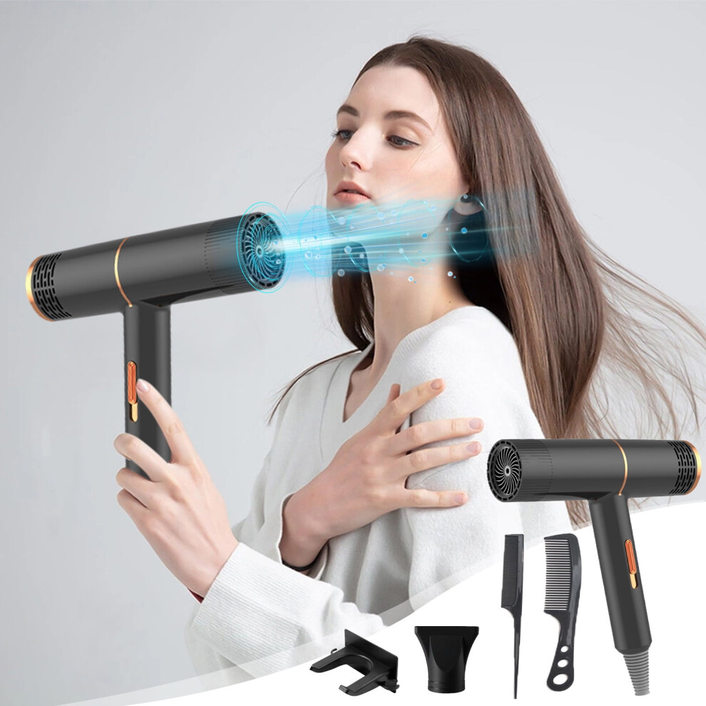 Ionic Hair Dryer with Diffuser and Nozzle for All Hair Types